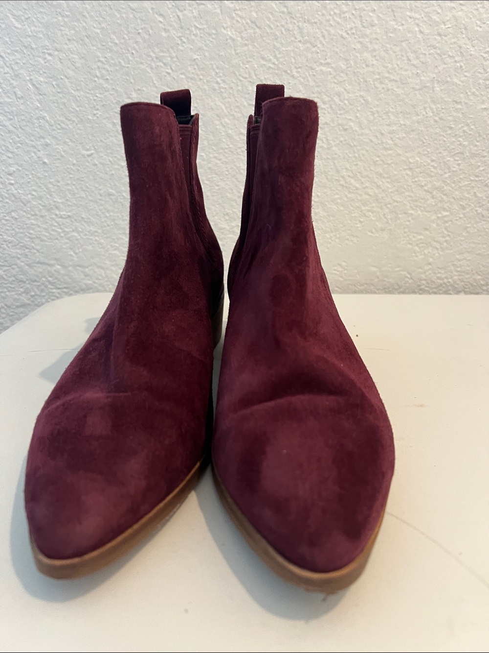 Cole Haan Women's Burgundy Suede Ankle Booties